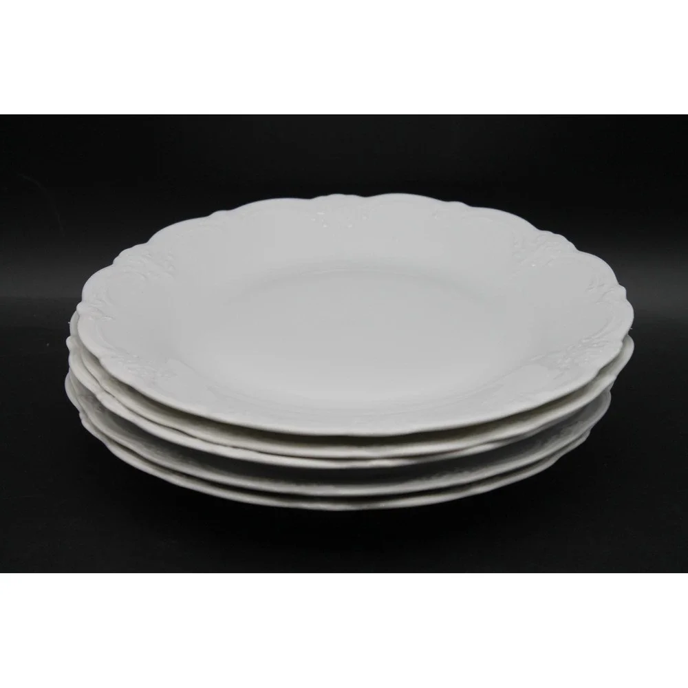 Vintage ALT Tirschenreuth Baronesse Germany White Porcelain Plates 8.25